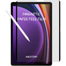 Novstrap Samsung Galaxy Tab S9 Plus X810 X816 X818 ile Uyumlu Mıknatıslı Paper Like Ekran Koruyucu