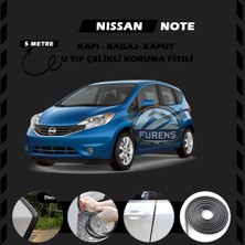 Fruens Nissan Note Oto Araç Kapı Koruma Fitili 5metre Parlak Siyah Renk