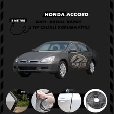 Fruens Honda Accord Oto Araç Kapı Koruma Fitili 5metre Parlak Siyah Renk