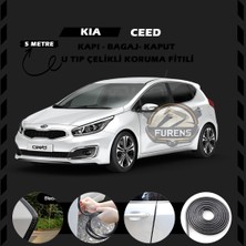 Fruens Kia Ceed Oto Araç Kapı Koruma Fitili 5metre Parlak Siyah Renk
