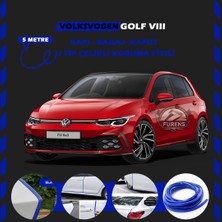 Fruens Volksvogen Golf 8 Oto Araç Kapı Koruma Fitili 5metre Parlak Mavi Renk