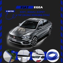 Fruens Fiat Egea Oto Araç Kapı Koruma Fitili 5metre Parlak Mavi Renk