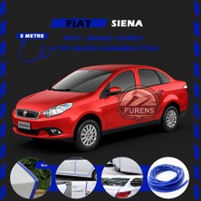 Fruens Fiat Siena Oto Araç Kapı Koruma Fitili 5metre Parlak Mavi Renk