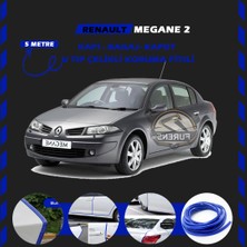 Fruens Renault Megane 2 Oto Araç Kapı Koruma Fitili 5metre Parlak Mavi Renk