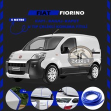 Fruens Fiat Fiorino Oto Araç Kapı Koruma Fitili 5metre Parlak Mavi Renk