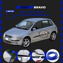 Fruens Fiat Bravo Oto Araç Kapı Koruma Fitili 5metre Parlak Mavi Renk