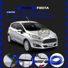 Fruens Ford Fiesta Oto Araç Kapı Koruma Fitili 5metre Parlak Mavi Renk