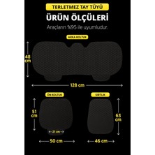 TeknoClub Tay Tüyü Cepli & Terletmez Kumaş Sırtlı Oto Koltuk Minder Seti - Koltuk Koruma Kılıfı (3'lü Set)