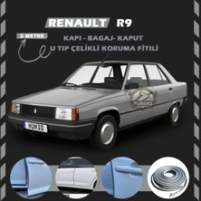 Fruens Renault R9 Oto Araç Kapı Koruma Fitili 5metre Parlak Gri Renk