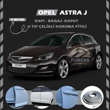 Fruens Opel Astra J Oto Araç Kapı Koruma Fitili 5metre Parlak Gri Renk