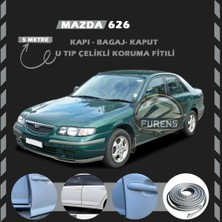 Fruens Mazda 626 Oto Araç Kapı Koruma Fitili 5metre Parlak Gri Renk