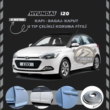 Fruens Hyundai I20 Oto Araç Kapı Koruma Fitili 5metre Parlak Gri Renk