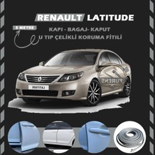 Fruens Renault Latitude Oto Araç Kapı Koruma Fitili 5metre Parlak Gri Renk