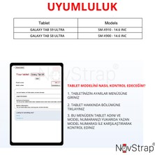 Novstrap Samsung Galaxy Tab S8 Ultra X900 ile Uyumlu Mıknatıslı Takçıkar Paper Like Ekran Koruyucu