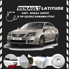 Fruens Renault Latitude Oto Araç Kapı Koruma Fitili 5metre Parlak Beyaz Renk