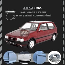 Fruens Fiat Uno Oto Araç Kapı Koruma Fitili 5metre Parlak Gri Renk