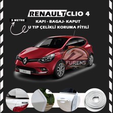 Fruens Renault Clio 4 Oto Araç Kapı Koruma Fitili 5metre Parlak Beyaz Renk