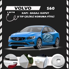 Fruens Volvo S60 Oto Araç Kapı Koruma Fitili 5metre Parlak Beyaz Renk