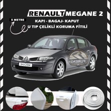 Fruens Renault Megane 2 Oto Araç Kapı Koruma Fitili 5metre Parlak Beyaz Renk