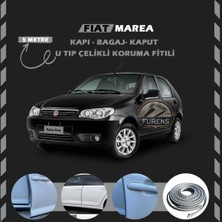 Fruens Fiat Palio Oto Araç Kapı Koruma Fitili 5metre Parlak Gri Renk