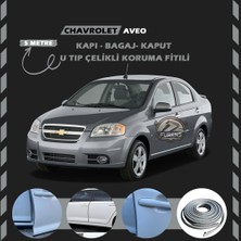 Fruens Chevrolet Aveo Oto Araç Kapı Koruma Fitili 5metre Parlak Gri Renk