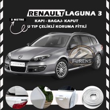 Fruens Renault Laguna 3 Oto Araç Kapı Koruma Fitili 5metre Parlak Beyaz Renk