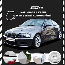 Fruens Bmw E46 Oto Araç Kapı Koruma Fitili 5metre Parlak Beyaz Renk