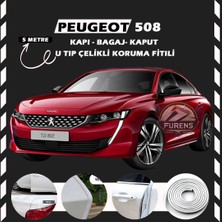 Fruens Peugeot 508 Oto Araç Kapı Koruma Fitili 5metre Parlak Beyaz Renk