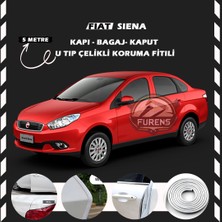 Fruens Fiat Siena Oto Araç Kapı Koruma Fitili 5metre Parlak Beyaz Renk