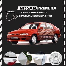 Fruens Nissan Primera Oto Araç Kapı Koruma Fitili 5metre Parlak Beyaz Renk