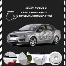 Fruens Ford Focus 2 Oto Araç Kapı Koruma Fitili 5metre Parlak Beyaz Renk