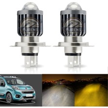 H4 Mercek LED Xenon- Fiat Fiorino Uzun-Kısa Çift Renk