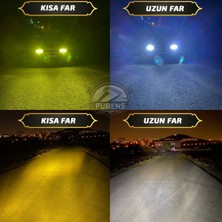 Ford Connect Için Uyumlu Şimşek Etkili Mercek LED Xenon Çift Renk