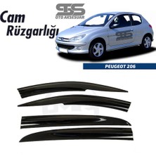 Fruens Cam Rüzgarlığı Peugeot 206 1998-2012 Arası Mügen Tip Piano Black