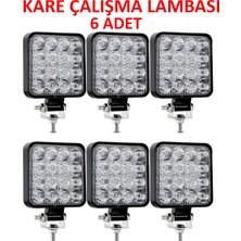 Fruens 6 Adet 11X11 16 LED Kare Off Road Traktör Tir Kamyon Sis Fari Sis Lambasi Çalisma Lambasi Projektör