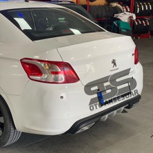 Fruens Peugeot 301 Difüzör Arka Tampon Eki 2 Egzoz Çıkışlı Gri