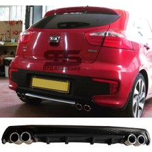 Kia Rio Difüzör Arka Tampon Eki 4 Egzoz Çıkışlı Siyah Lüx Tip
