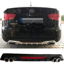 Fruens Kia Cerato Difüzör Arka Tampon Eki 4 Egzoz Çıkışlı Siyah Reflektörlü