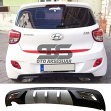 Fruens Hyundai I10 Difüzör Arka Tampon Eki 2 Egzoz Çıkışlı Gri