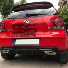 Fruens Volkswagen Polo Difüzör Arka Tampon Eki 2 Egzoz Çıkışlı Siyah