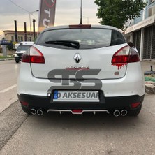 Fruens Renault Megane 3 Hb Difüzör Arka Tampon Eki 4 Egzoz Çıkışlı Gri