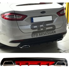 Fruens Ford Mondeo Mk4 Difüzör Arka Tampon Eki 2 Egzoz Çıkışlı Kırmızı Lüx Tip