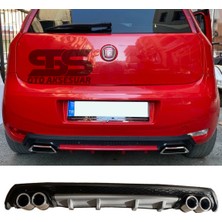Fruens Fiat Punto Difüzör Arka Tampon Eki 4 Egzoz Çıkışlı Gri Lüx Tip