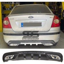 Fruens Ford Focus 2 Sedan Difüzör Arka Tampon Eki 2 Egzoz Çıkışlı Siyah