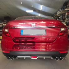 Fruens Fiat Egea Difüzör Arka Tampon Eki 4 Egzoz Çıkışlı Gri