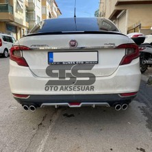 Fruens Fiat Egea Difüzör Arka Tampon Eki 4 Egzoz Çıkışlı Gri