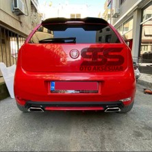 Fruens Fiat Punto Difüzör Arka Tampon Eki 2 Egzoz Çıkışlı Kırmızı Lüx Tip