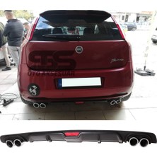 Fruens Fiat Punto Difüzör Arka Tampon Eki 4 Egzoz Çıkışlı Siyah