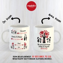 Moddy Store Kişiye Özel Isimli Özel Gün Tarih Tasarımlı Baskılı Kupa Bardak Hediyelik