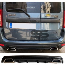 Fruens Dacia Logan Difüzör Arka Tampon Eki 2 Egzoz Çıkışlı Siyah Lüx Tip